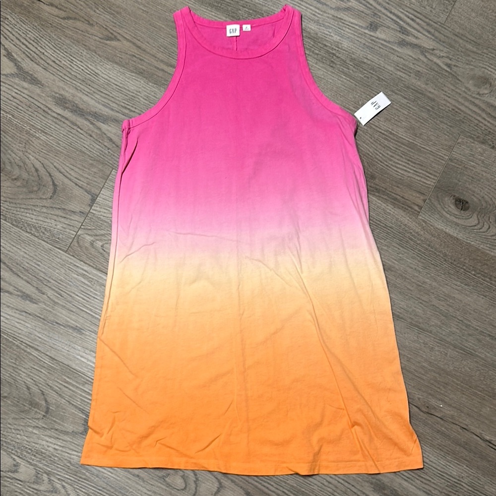 Pink and Orange Ombre Tank Dress